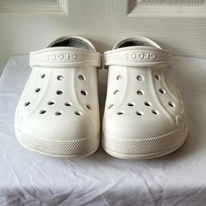 CROCS Mens Classic Lined Clogs- White